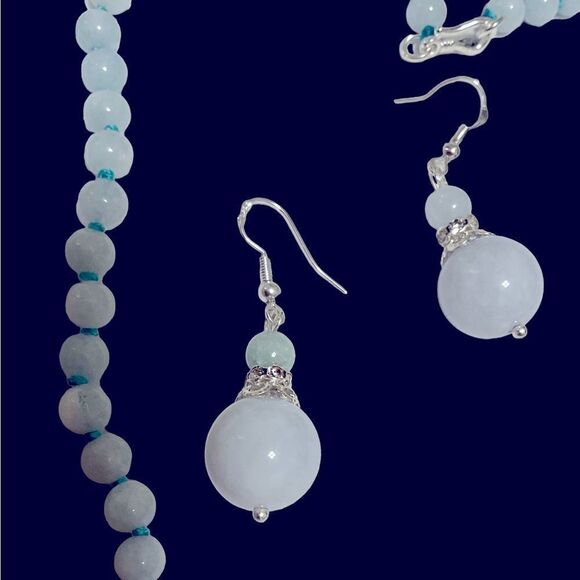 Aquamarine Necklace and Earring Set Black Friday sale! - Picture 8 of 11